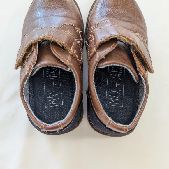Brown Kids Shoes with Velcro Strap - Picture 4 of 6